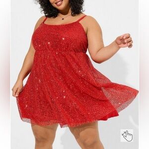 Torrid Red Sequin Dress